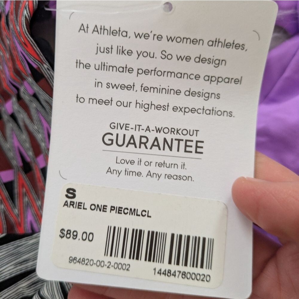 NWT Athleta Ariel One Piece Rashguard Bodysuit Multi-color SIZE S Small - Picture 5 of 7